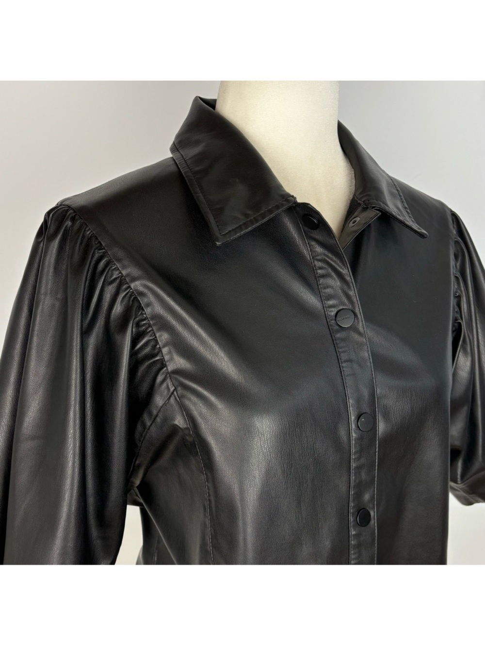 All Saints black vegan Bella shirt - Picture 5 of 10